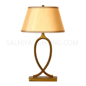 Table Lamp 07-1  Antique Bronze - Brass / Beige