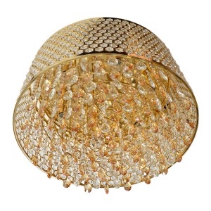 Indoor Crystal Ceiling Light Round D60 3069-2 - Gold