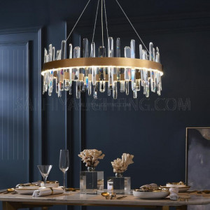 Modern 60LED Glass Iron Crystal Pendant Light TLD20200812 - Bronze