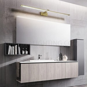 Sleek LED Mirror Light / Picture Light 8W Warm White - Brass