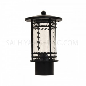 Gate Top Light 1824A Glass Diffuser - Black