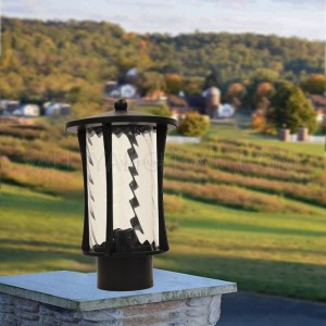 Gate Top Light 1714A Glass Diffuser - Matt Black