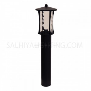 Garden Light Post 1714 E27 Water Glass Diffuser - Matt Black