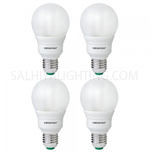 Megaman Energy Saving  11W CFL Classic  Bulb Warm White - 4 Pcs