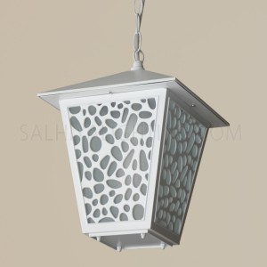 Outdoor Hanging Light 147 - 105 -Glass Diffuser - White