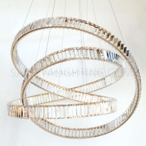 Clear Crystal K9 Luxury Ceiling Light - MD6061A-10A - Rose Gold