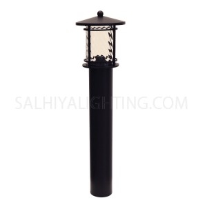 Garden Light Post 1827A E27 Water Glass Diffuser - Black