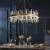 Modern 60LED Glass Iron Crystal Pendant Light TLD20200812 - Bronze