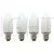 Megaman CL811ICS Energy Saving  11W  CFL Bulb Candle Light Clear Warm White - 4 Pcs