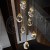  Modern 7 Crystal Stones Ceiling Light 3000K 8178- Bronze