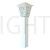Bollard Light 147 - 106 -E27 Glass Diffuser - White