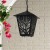 Outdoor Hanging Light 146-105- E27 Glass Diffuser - Black