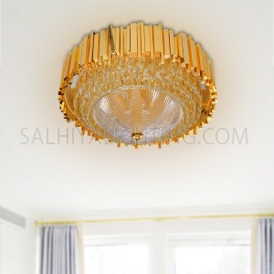 Indoor Crystal Ceiling Light 17002 (500x290) - Gold