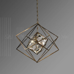  Vintage Glass Ball Iron Chandelier Ceiling Light 3000K 6156- Bronze