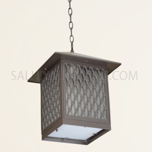 Outdoor Hanging Light  143-305- E27 Glass Diffuser - Brown
