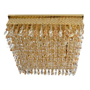 Indoor Crystal Ceiling Light Squre 3073-1 - Gold