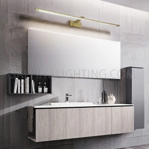 Sleek LED Mirror Light / Picture Light 8W Warm White - Brass