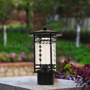 Gate Top Light 1824A Glass Diffuser - Black