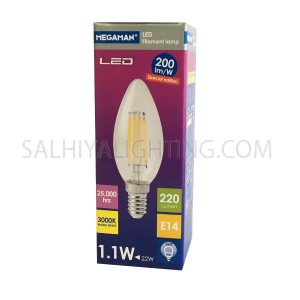 Megaman LC203011-CSv00 Special Edition LED Candle Filament Bulb 1.1W E14  Warm White 