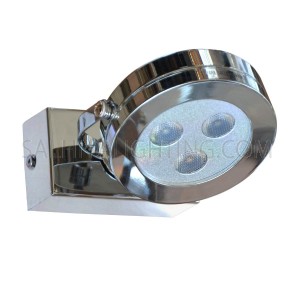 LED Mirror Light / Picture Light Steel 1 x 3W Daylight  - Silver