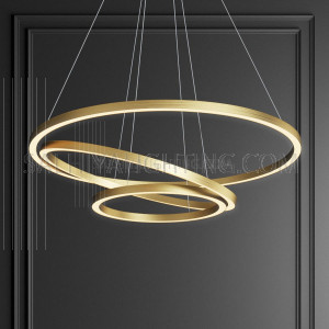 3 Rings LED Gold Copper Acrylic 3000K 9016- Brass