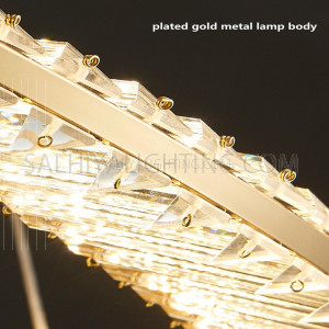 Titanium Gold K9 Crystal 48W Sainless Steel 8102 Luxury Ceiling Light - Gold